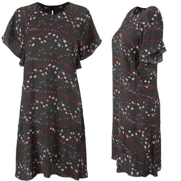 Cabi muse flutter sleeve floral dress style 3828 size Medium gray multicolor - Picture 10 of 10
